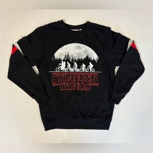 Strangers Things black graphic long sleeve pullover sweatshirt size small